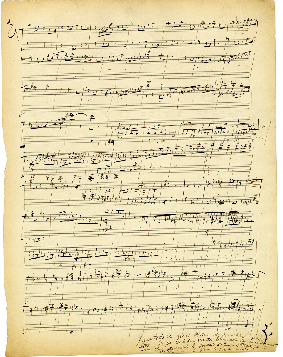 Foto VI – Manuscris „Fantezie pentru pian şi orchestră”