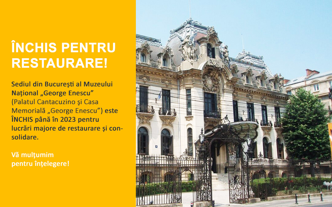Sediul de la București al muzeului - Palatul Cantacuzino - se închide