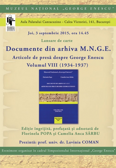 Lansare editorială: Documente din arhiva M.N.G.E.