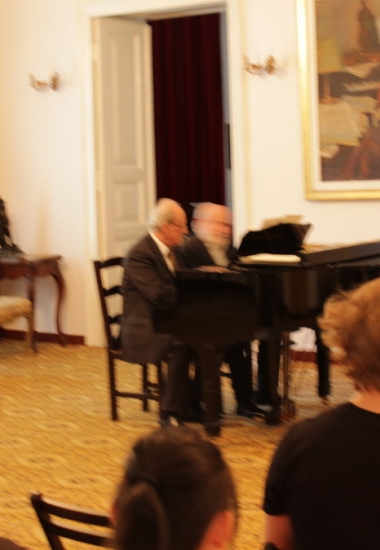 Imagini de la recitalul de pian la 4 mâini de la Tescani din 14 iulie 2017