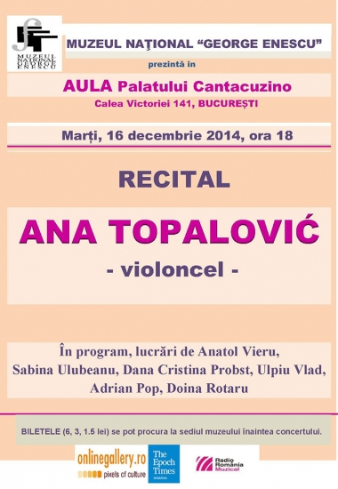 Recital ANA TOPALOVIĆ - violoncel