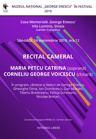 Recital cameral Maria Petcu-Catrina și Corneliu George Voicescu