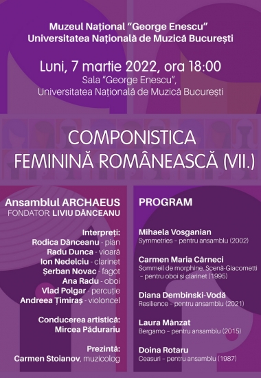 COMPONISTICA FEMININĂ ROMÂNEASCĂ (VII.)