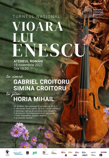Pe scena Ateneului Român din Bucureşti, turneul Vioara lui Enescu 2022 aduce în premieră două dintre viorile maestrului – Guarneri del Gesù “Catedrala” şi Paul Kaul