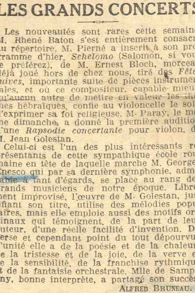 Simfonia  a III-a de George Enescu - primele audiţii