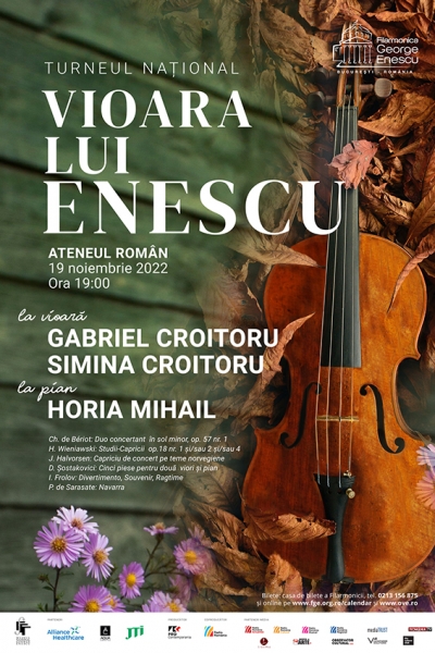 Pe scena Ateneului Român din Bucureşti, turneul Vioara lui Enescu 2022 aduce în premieră două dintre viorile maestrului – Guarneri del Gesù “Catedrala” şi Paul Kaul