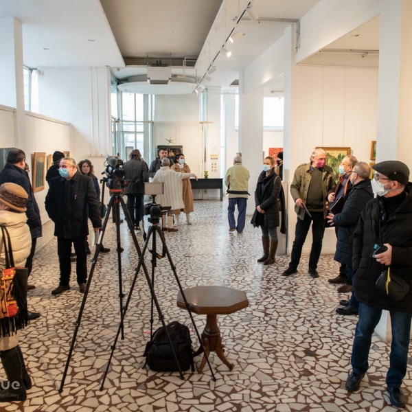 Imagini de la vernisajul expoziției Tescani 45 din 16 decembrie 2021
