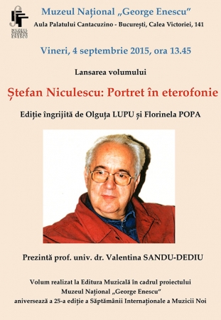 Lansare editorială: Ștefan Niculescu: Portret in eterofonie
