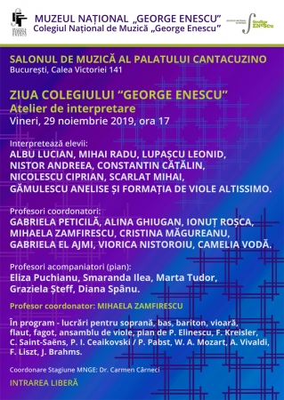 ZIUA COLEGIULUI “GEORGE ENESCU” / Atelier de interpretare
